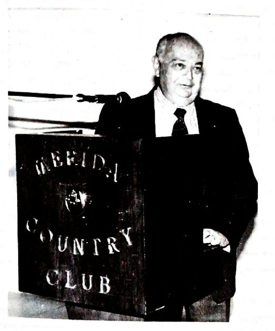Retrato antiguo de un presidente del club