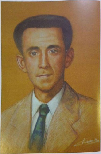 Retrato al pastel de Edgar Loynaz Páez, presidente del club en 1938