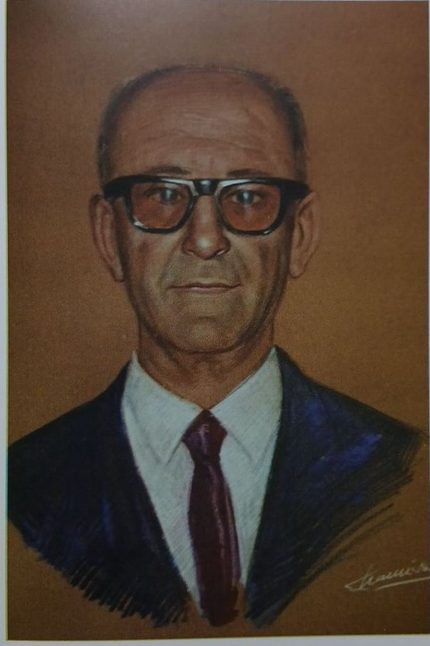 Retrato al pastel de Antonio Gutiérrez, presidente del club en 1941