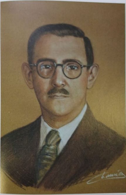 Retrato al pastel de Humberto Ruíz Fonseca, presidente del club en 1943