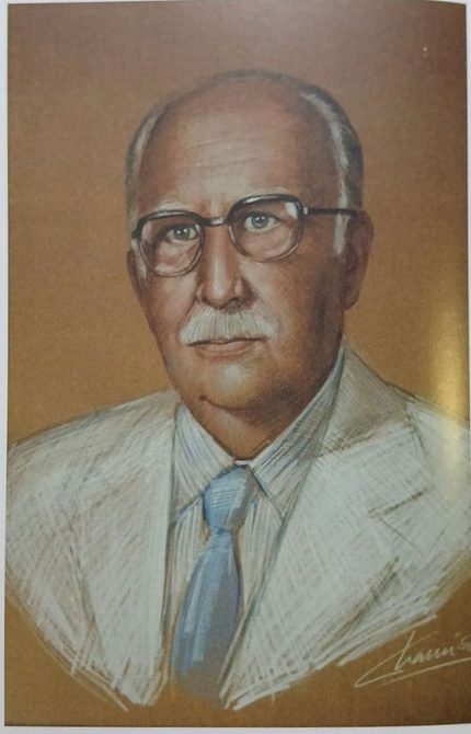 Retrato al pastel de Tulio Chiossone, presidente del club en 1944