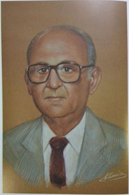 Retrato al pastel de Siro Febres Cordero, presidente del club en 1947