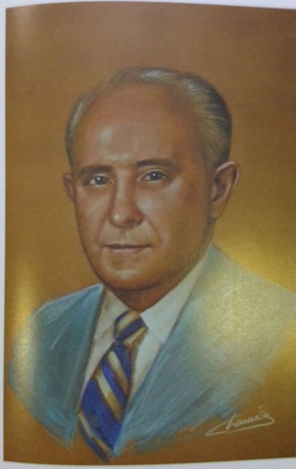 Retrato al pastel de Domingo Lupi, presidente del club en 1948