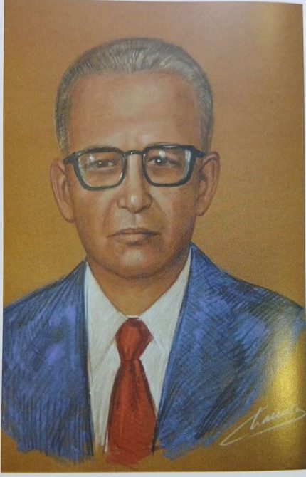 Retrato al pastel de Avelino Briceño (hijo), presidente del club en 1949 / 1958