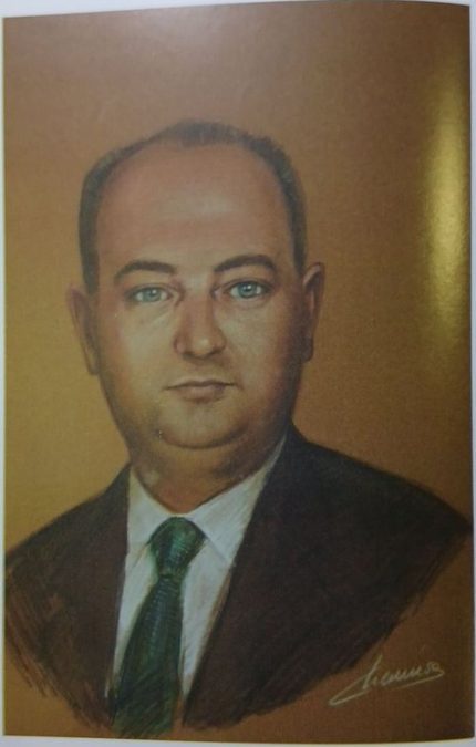 Retrato al pastel de Mario Spinetti Berti, presidente del club en 1953
