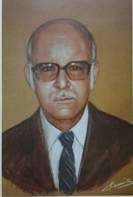 Retrato al pastel de Augusto Aranguren Salas, presidente del club en 1957