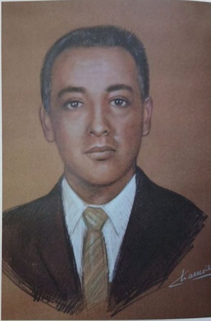 Retrato al pastel de Ramón Vicente Casanova, presidente del club en 1964