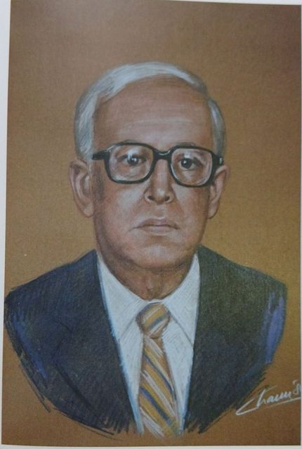 Retrato al pastel de Oswaldo Cárdenas Dolande, presidente del club en 1965-1968