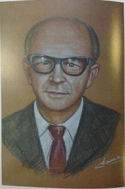 Retrato al pastel de Desiderio Gómez Mora, presidente del club en 1971-1972