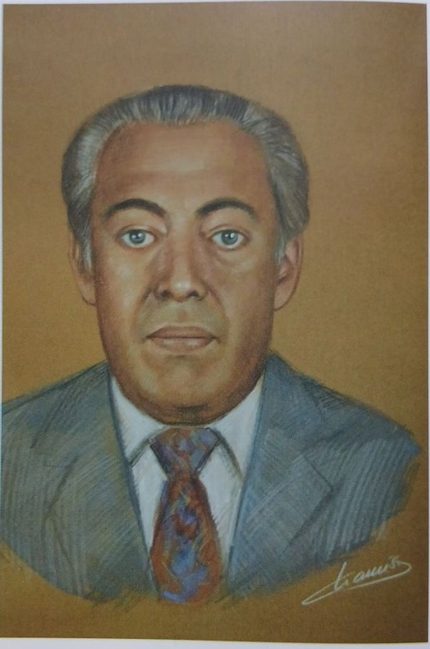 Retrato al pastel de Ramón Augusto Obando, presidente del club en 1974-1976