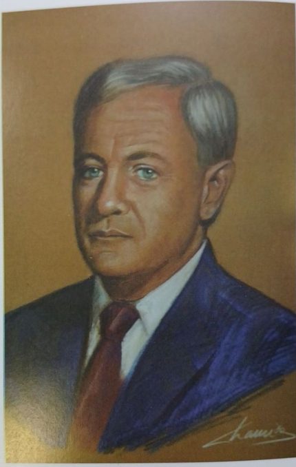 Retrato al pastel de Gonzalo Vargas Burguera, presidente del club en 1987-1989