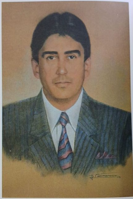 Retrato al pastel de Gustavo Valecillos V., presidente del club en 1998-2000 / 2000-2002