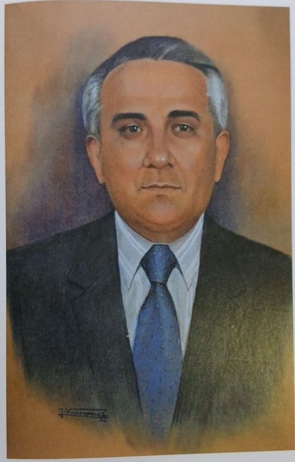 Retrato al pastel de Luis Rincón Morán, presidente del club en 2002-2004 / 2004-2006